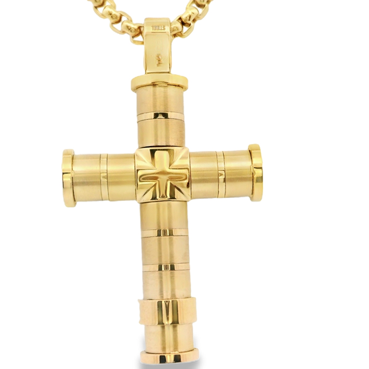 Stylish Gold Cross Pendant