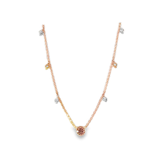 Elegant Rose Gold diamond Necklace