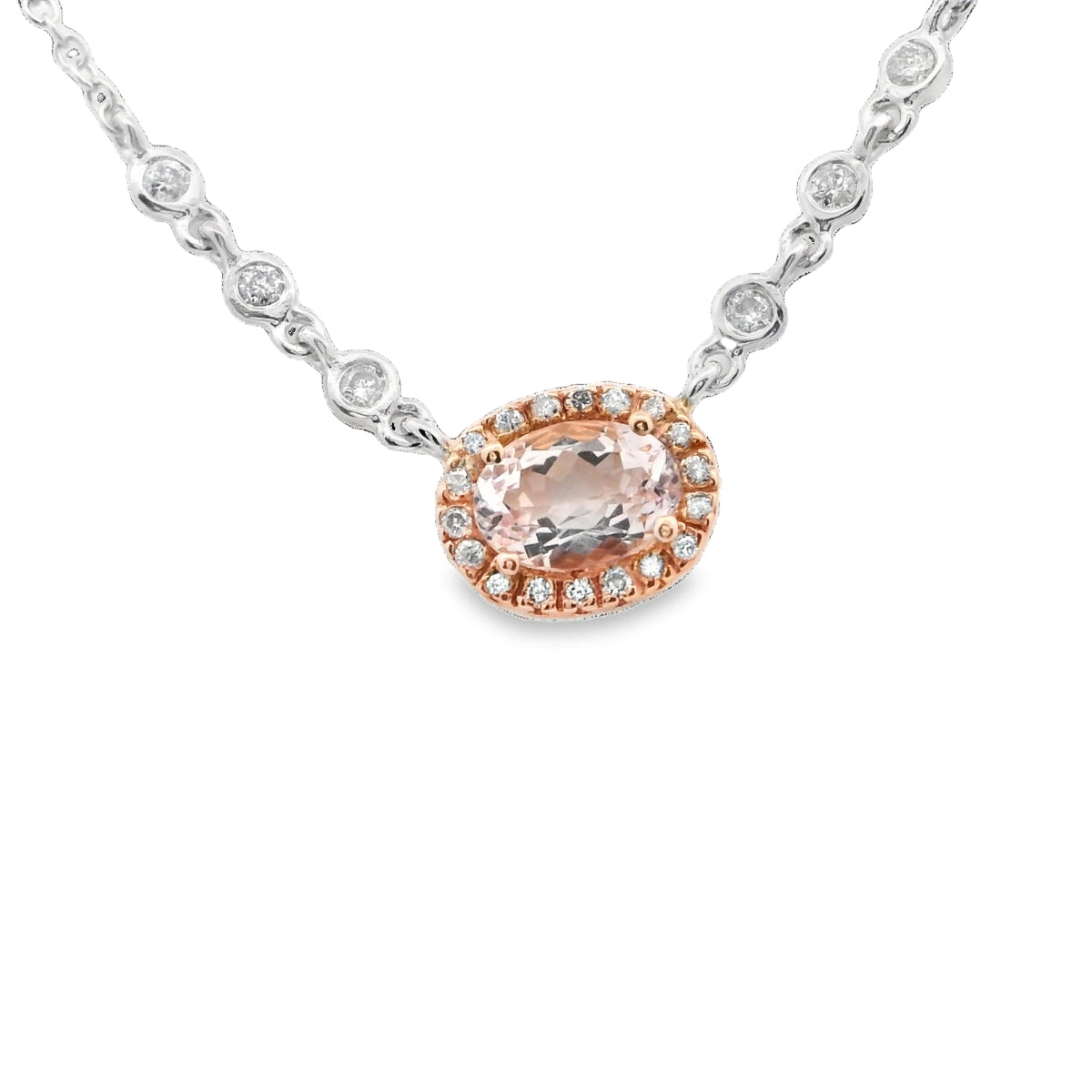 Morganite & Diamond Necklace