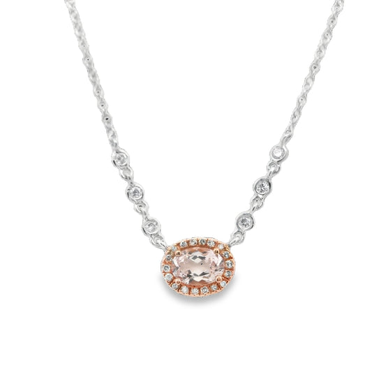 Morganite & Diamond Necklace
