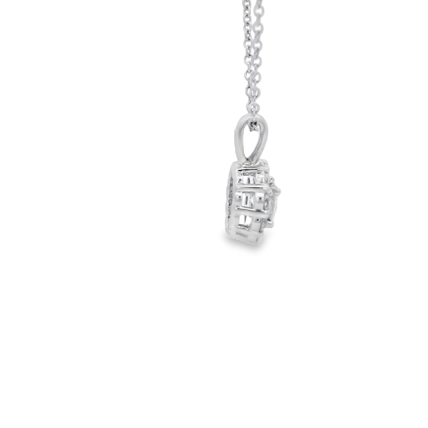 White Gold Pendant with Round Brilliant Cut Diamond