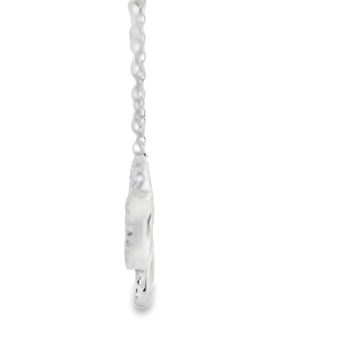 White Gold Diamond Butterfly Pendant Necklace