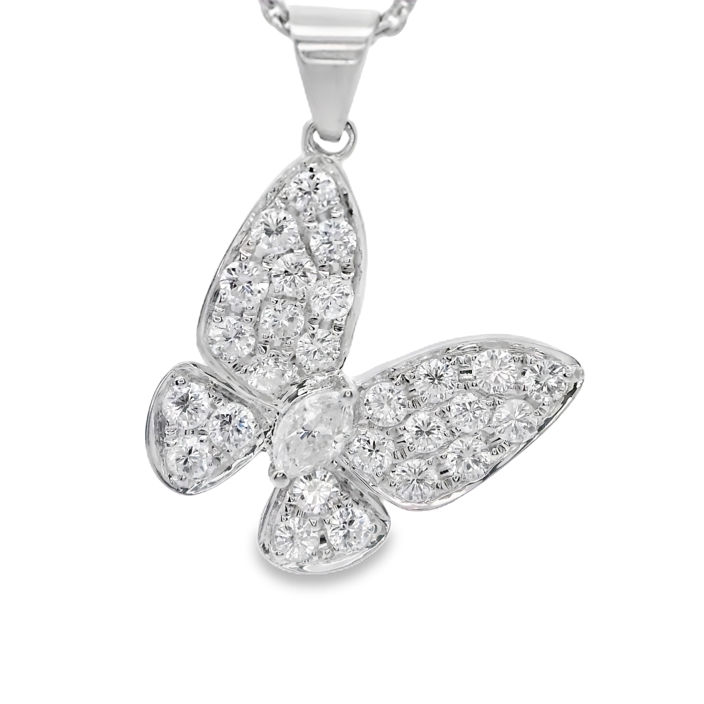 Butterfly Natural Diamond Necklace