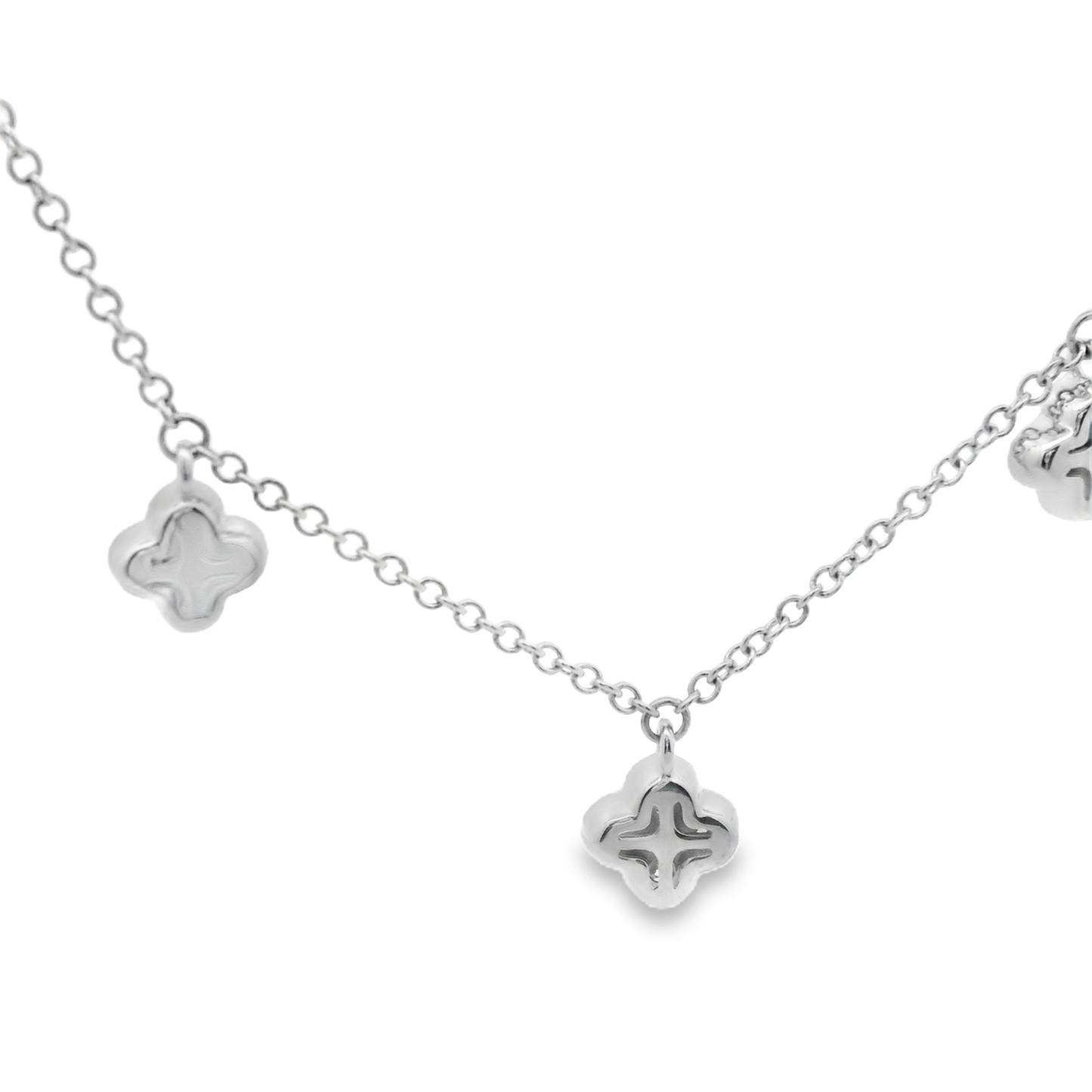White Gold Diamond Necklace with Brilliant Cut Diamonds