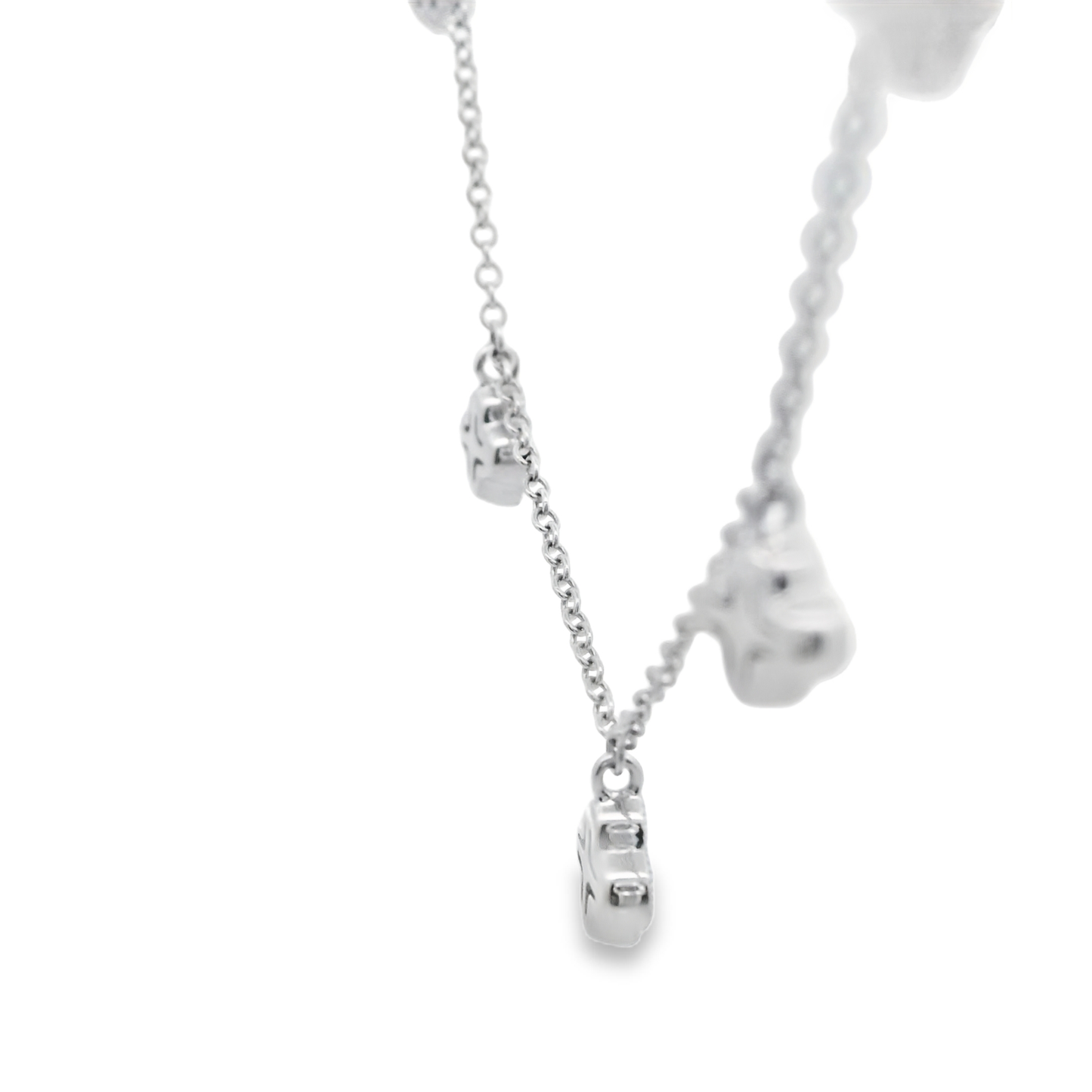White Gold Diamond Necklace with Brilliant Cut Diamonds