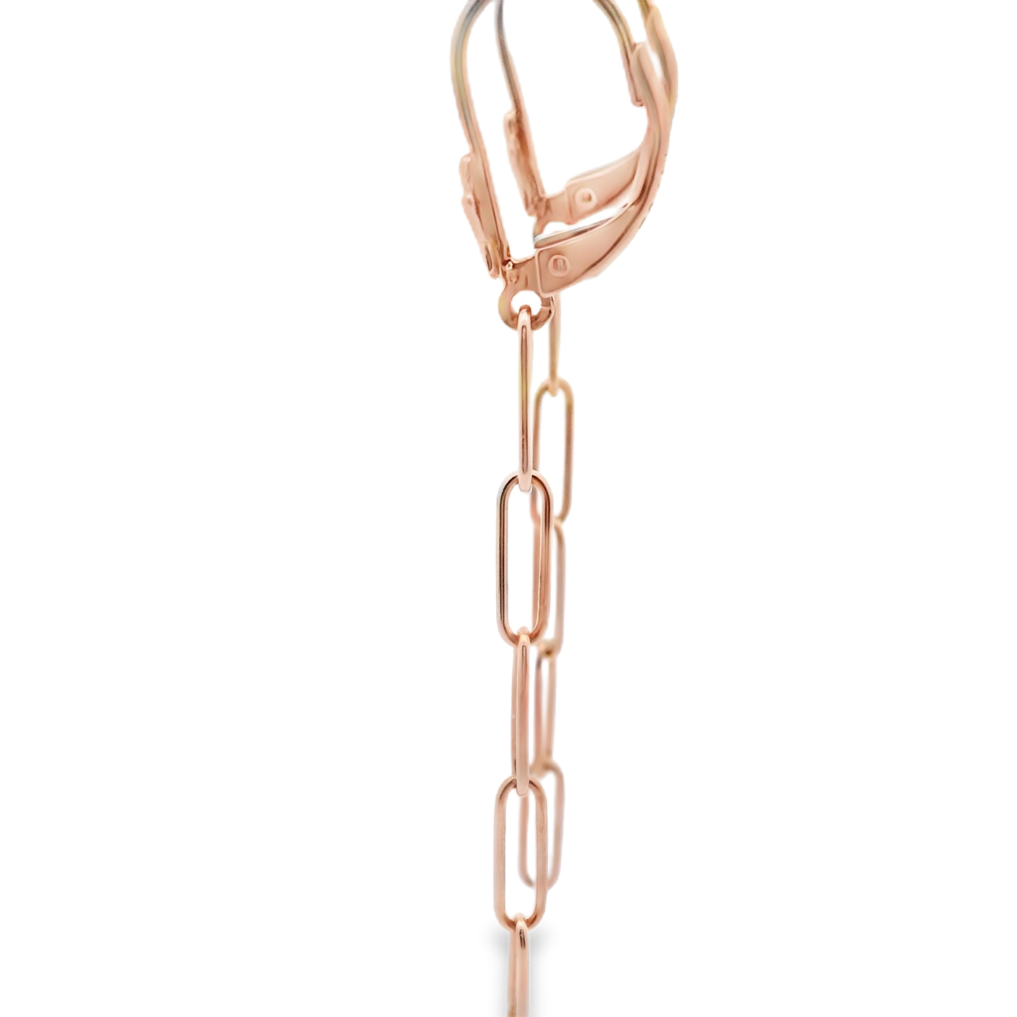 Elegant Gold Paper Clip Chain Dangle Earrings