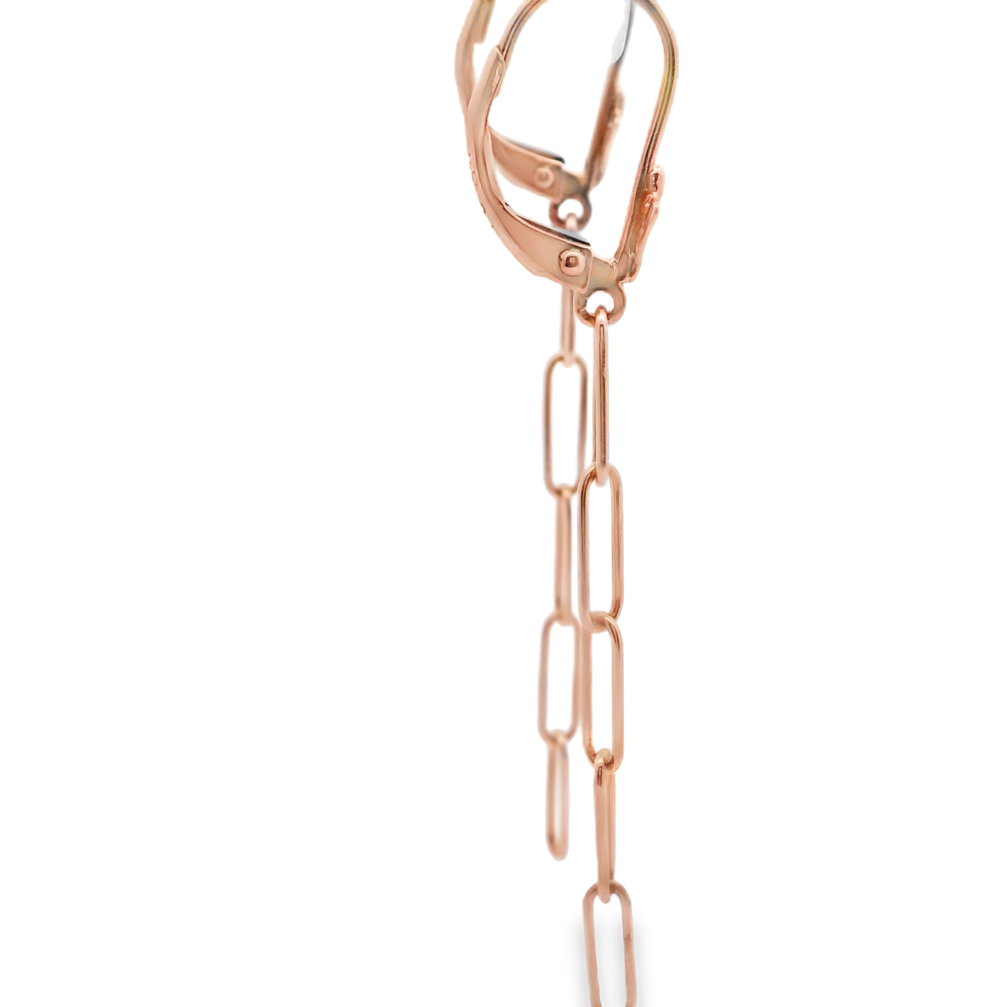 Elegant Gold Paper Clip Chain Dangle Earrings