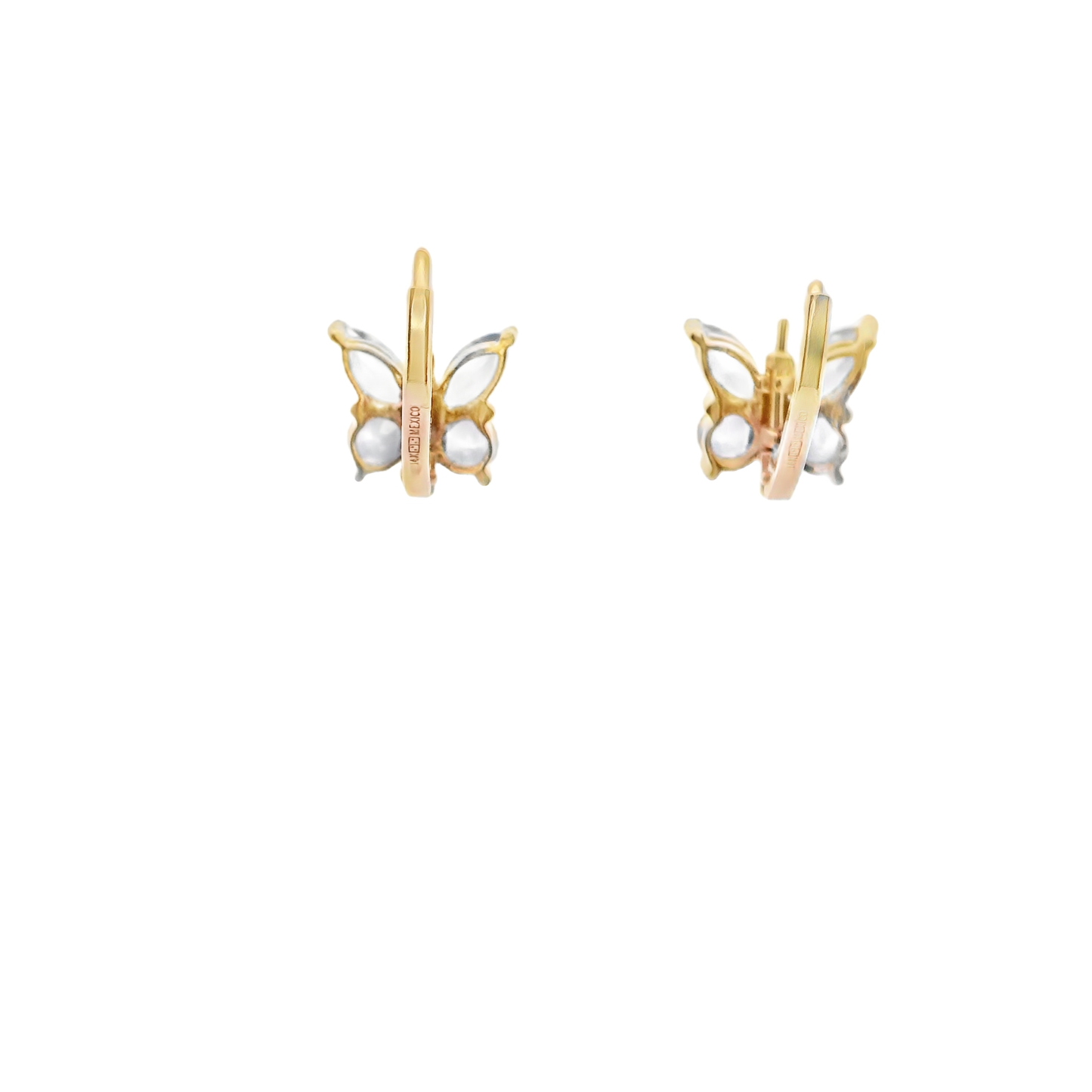 Mystic Topaz Butterfly Lever Earrings