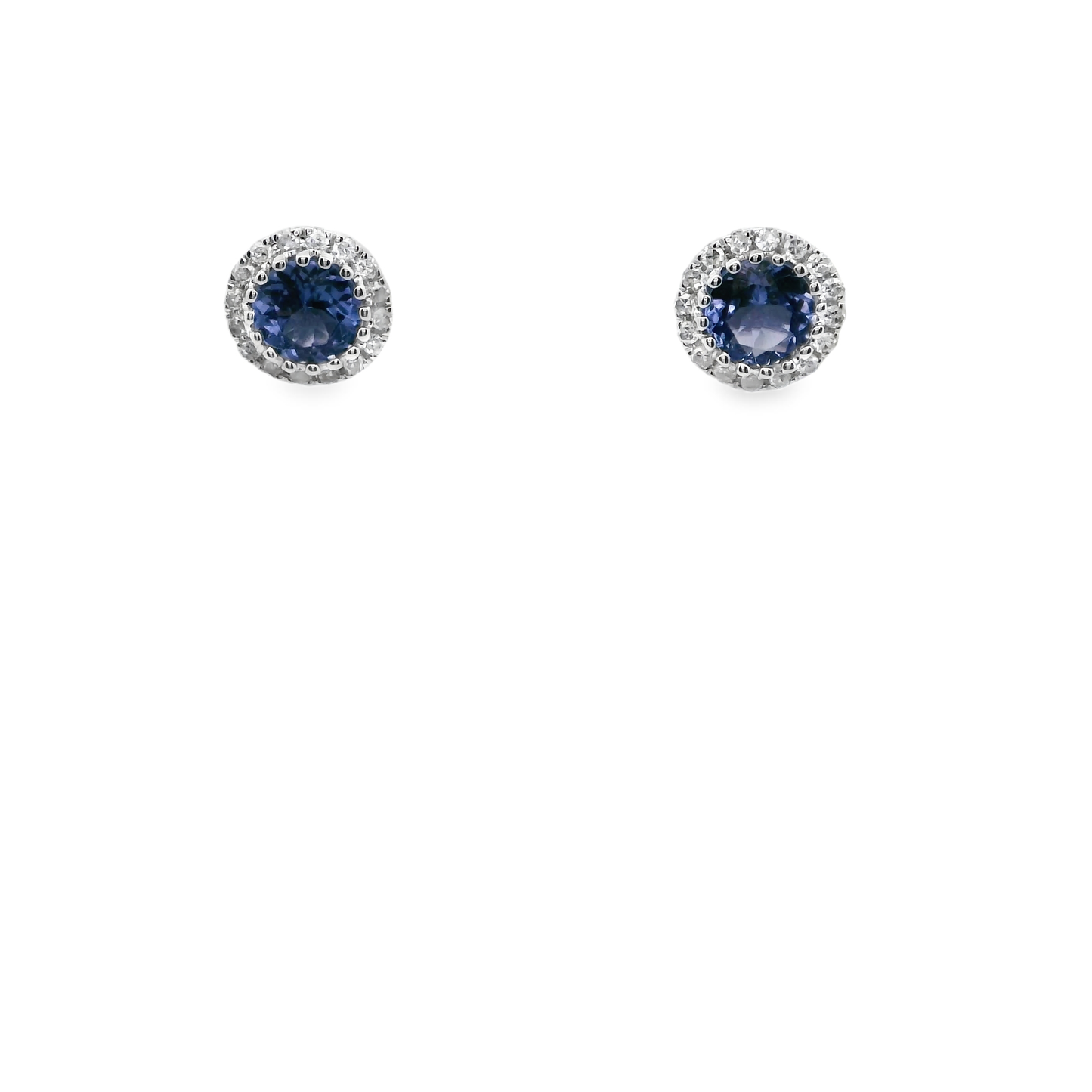 Tanzanite & Diamond Stud earrings