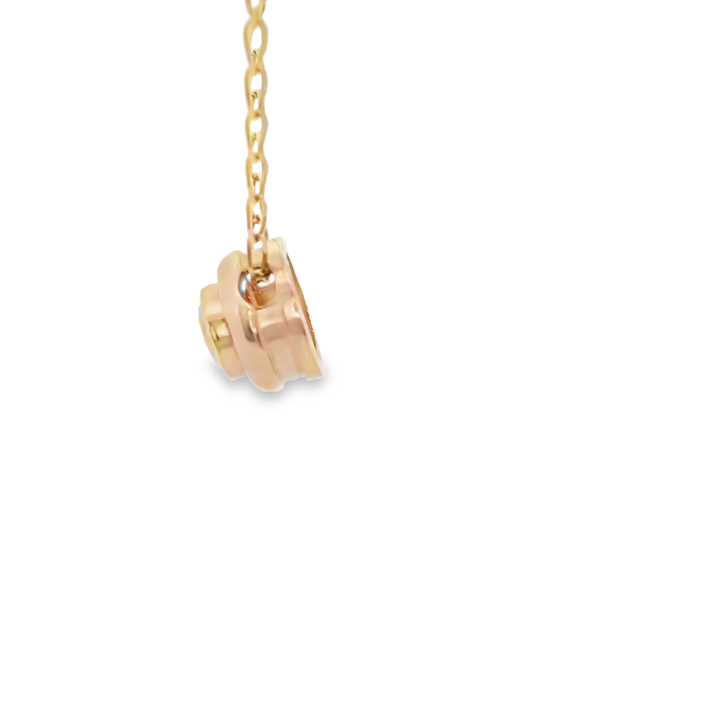 Yellow Gold Necklace with Round Brilliant Fancy Yellow Diamond Pendant