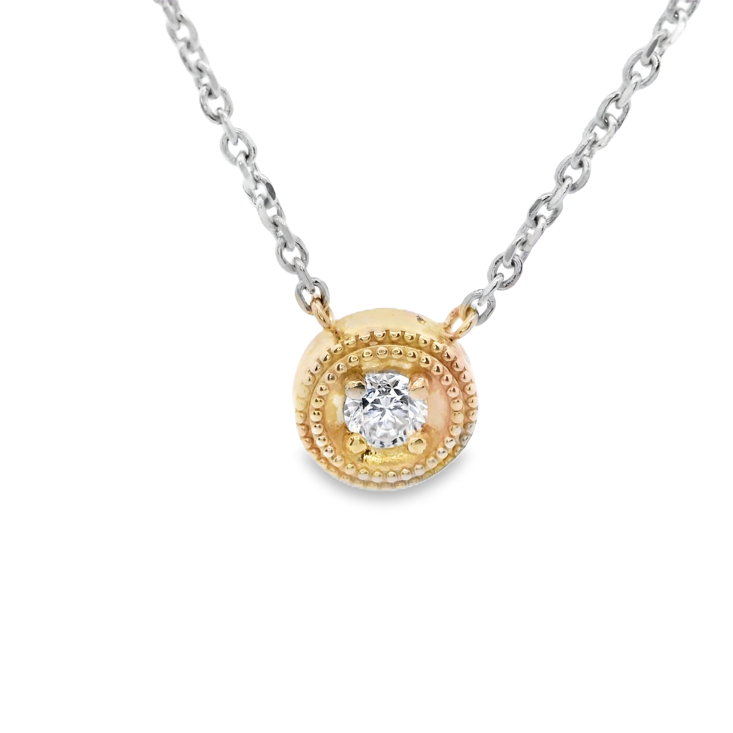 Two Tone Lab Diamond Necklace