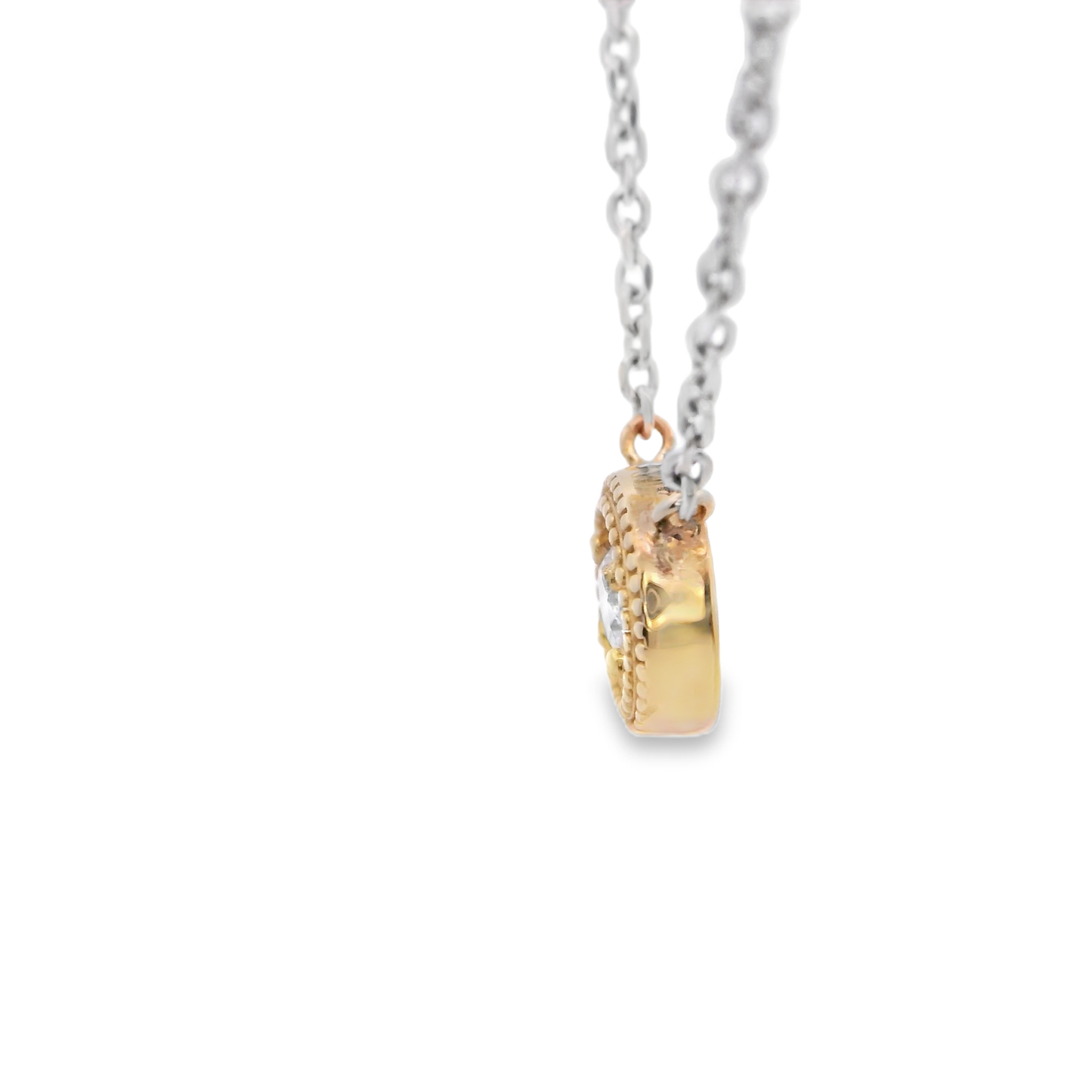 Two Tone Lab Diamond Necklace