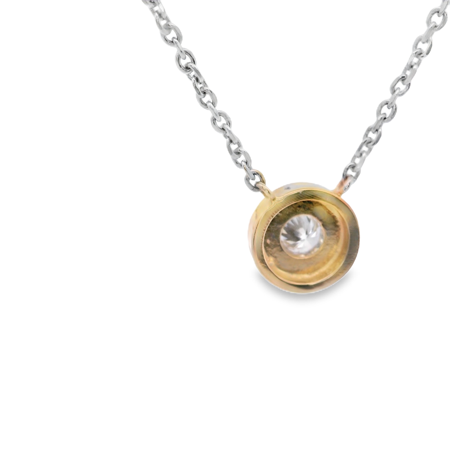 Two Tone Lab Diamond Necklace