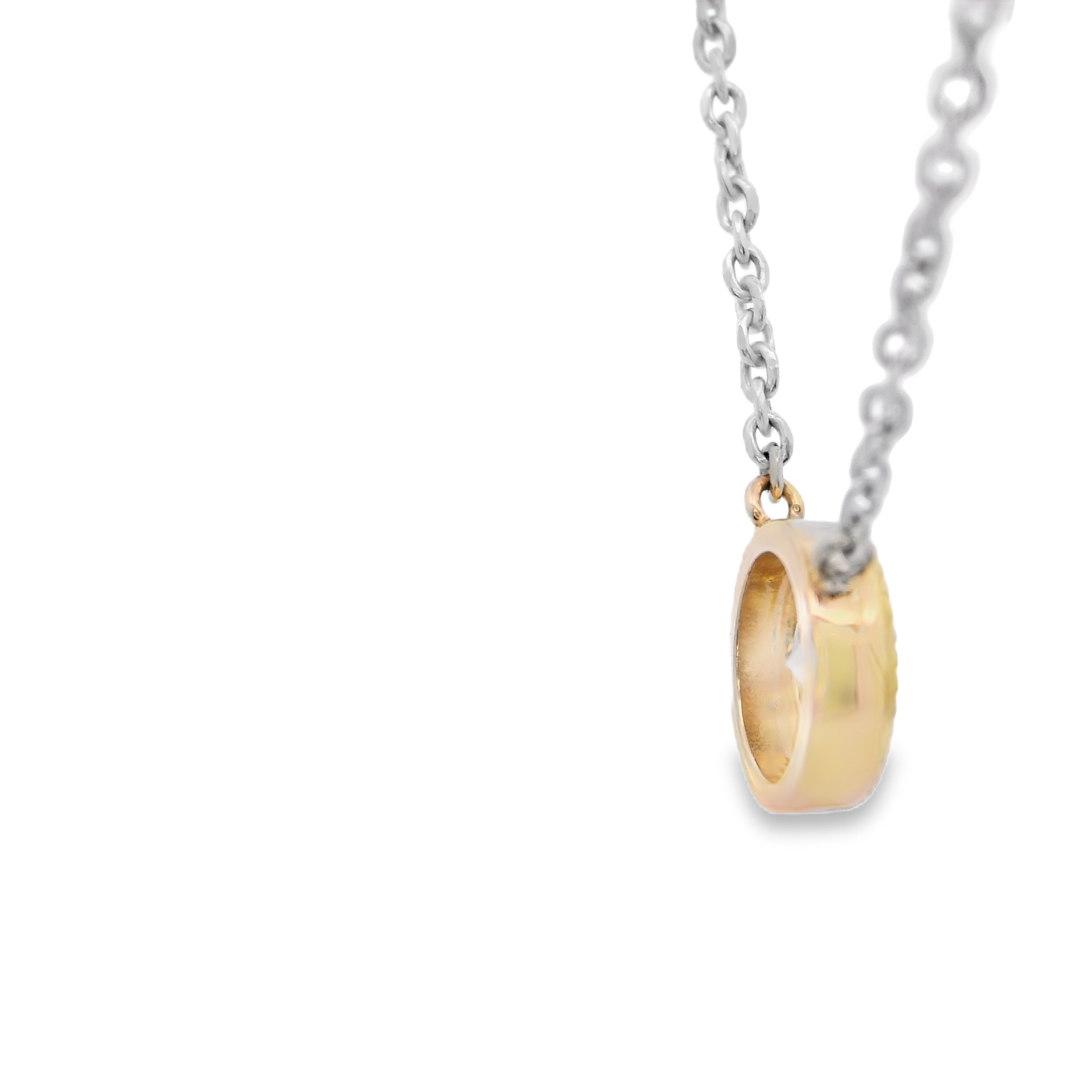 Two Tone Lab Diamond Necklace
