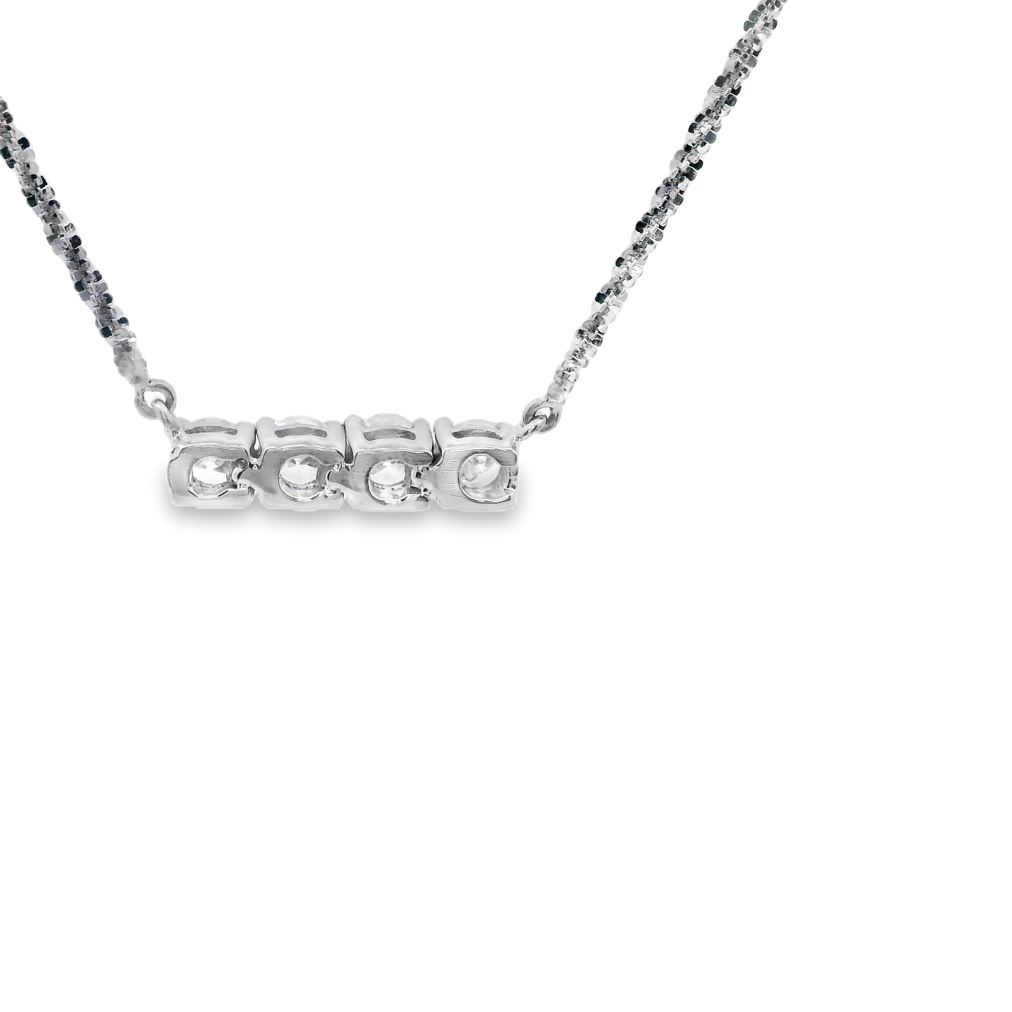 White Gold Necklace with Round Brilliant Diamonds