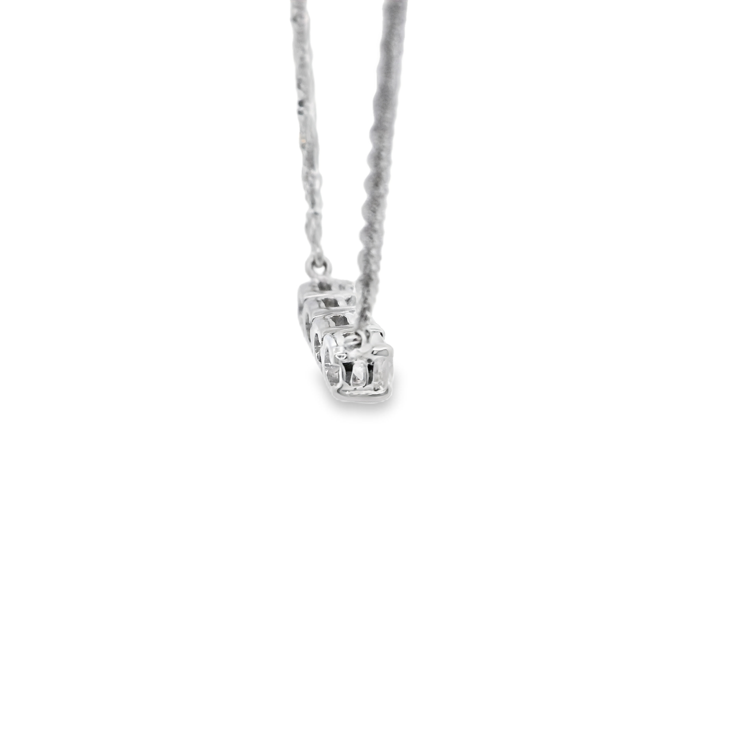 White Gold Necklace with Round Brilliant Diamonds