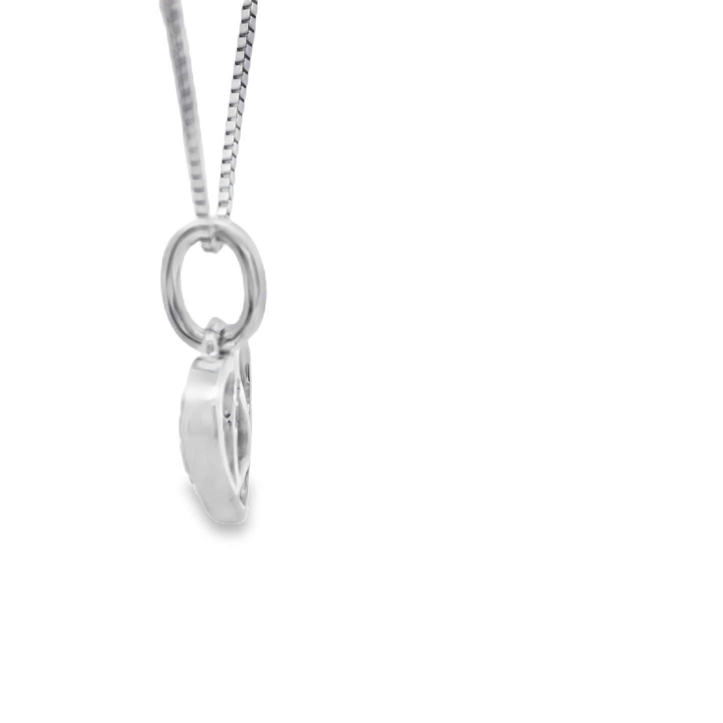 Tiny Diamond Pave’ Heart Pendant