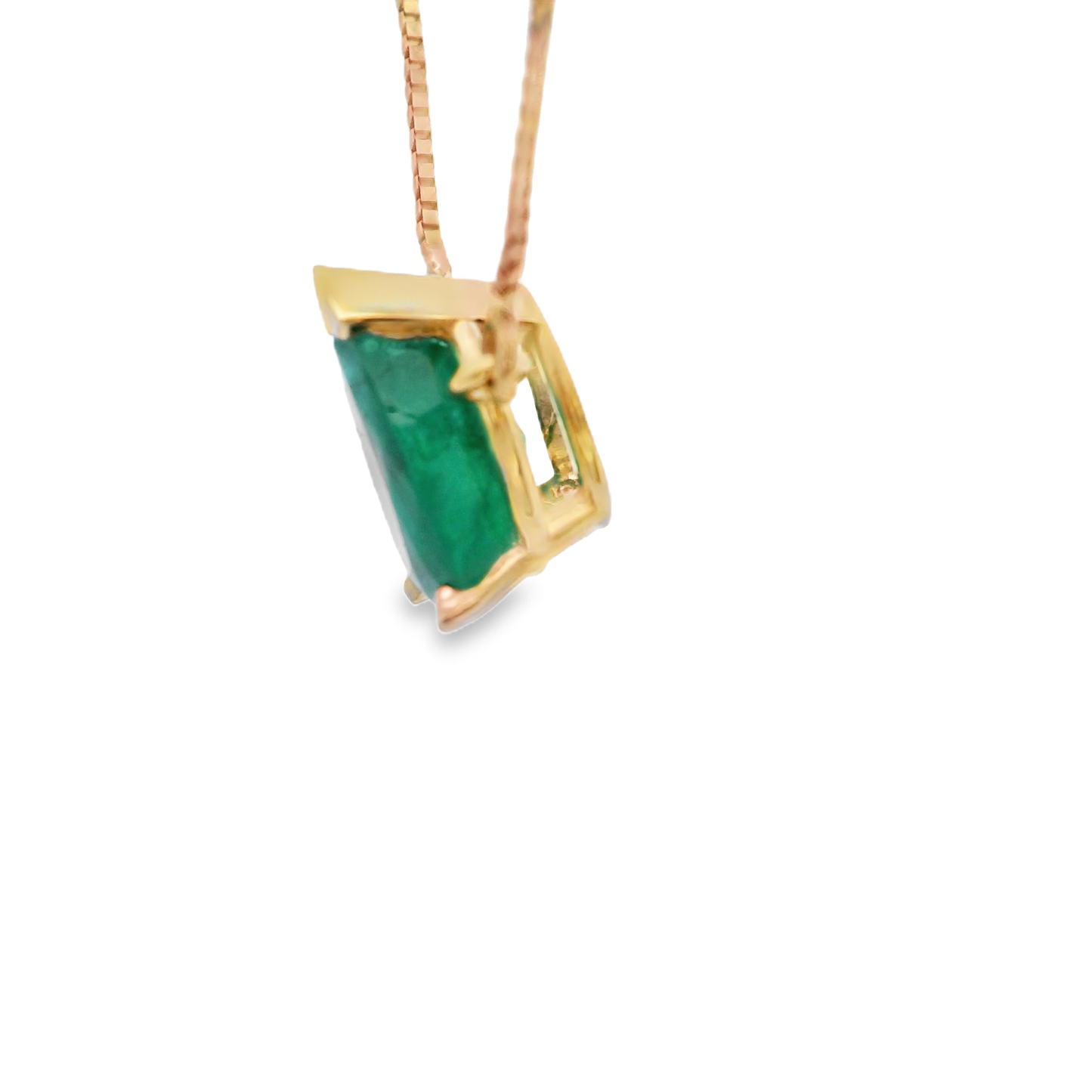 Emerald  Solitaire Necklace