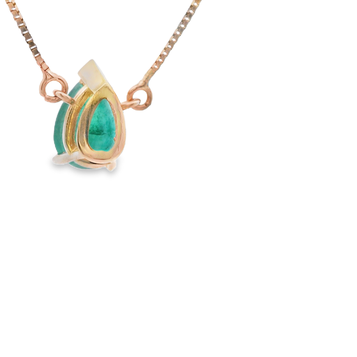Emerald  Solitaire Necklace
