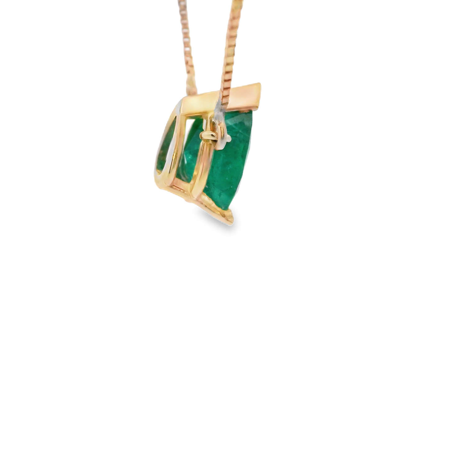 Emerald  Solitaire Necklace