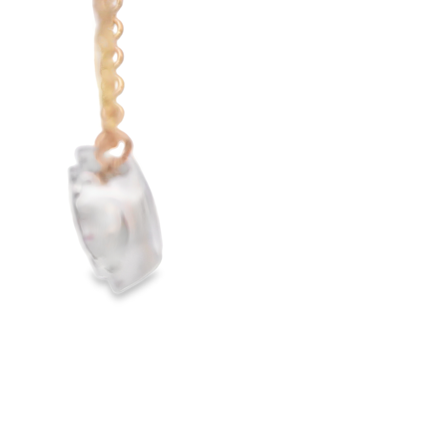 Gold Diamond Necklace with Faceted Red Ruby