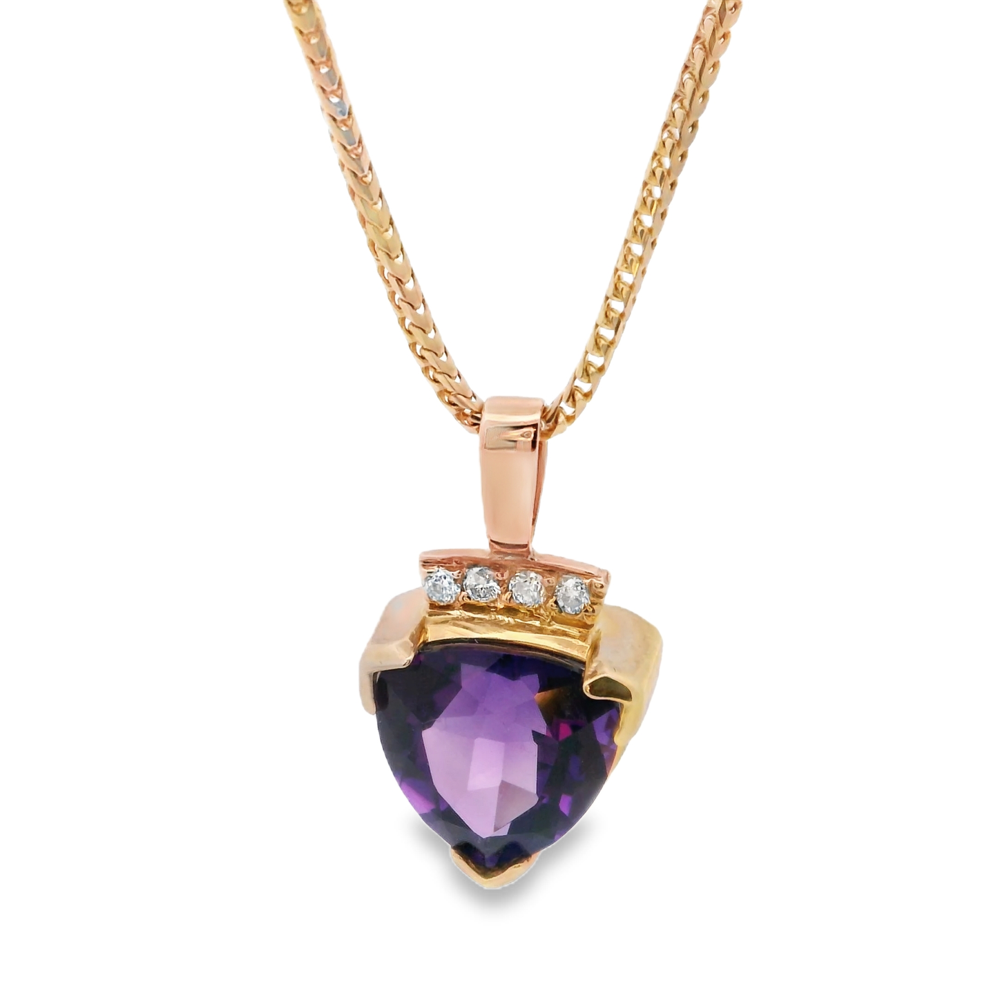 Amethyst and diamond Pendant