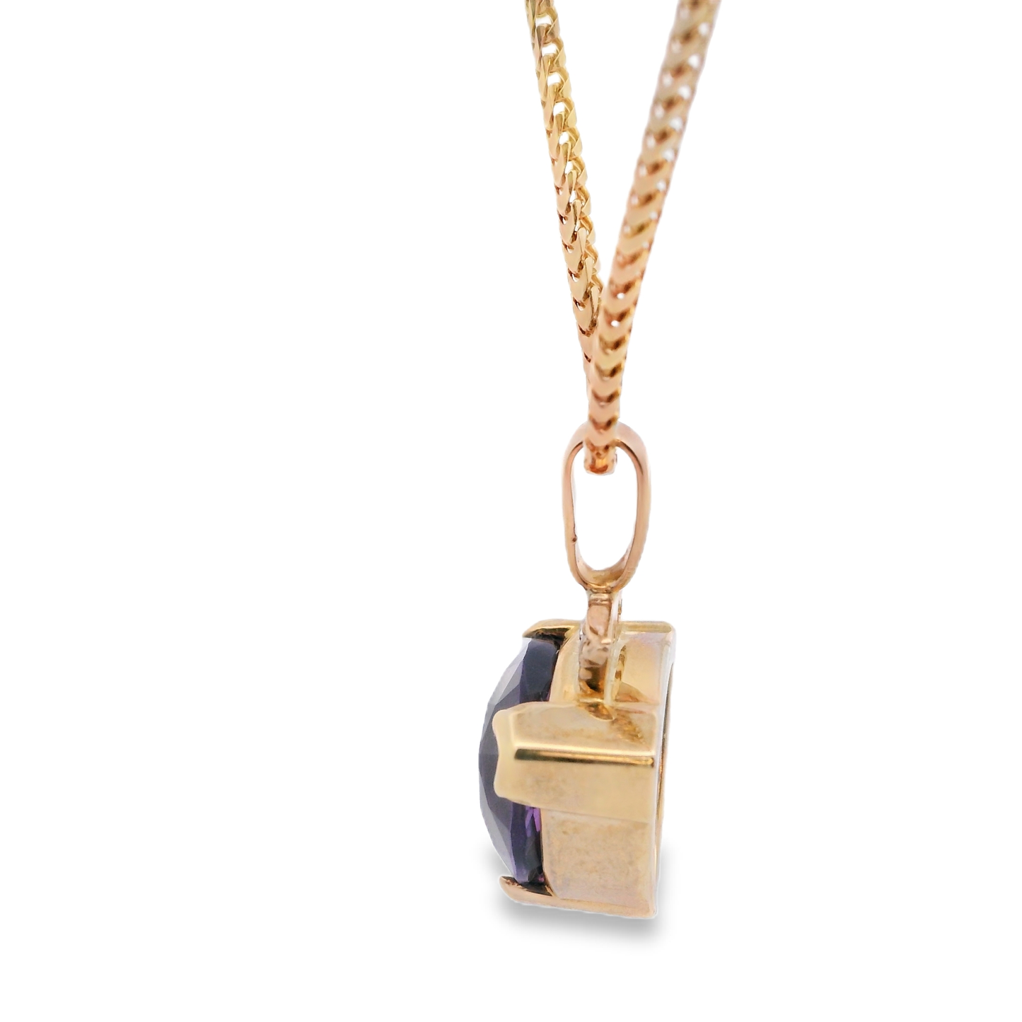 Amethyst and diamond Pendant