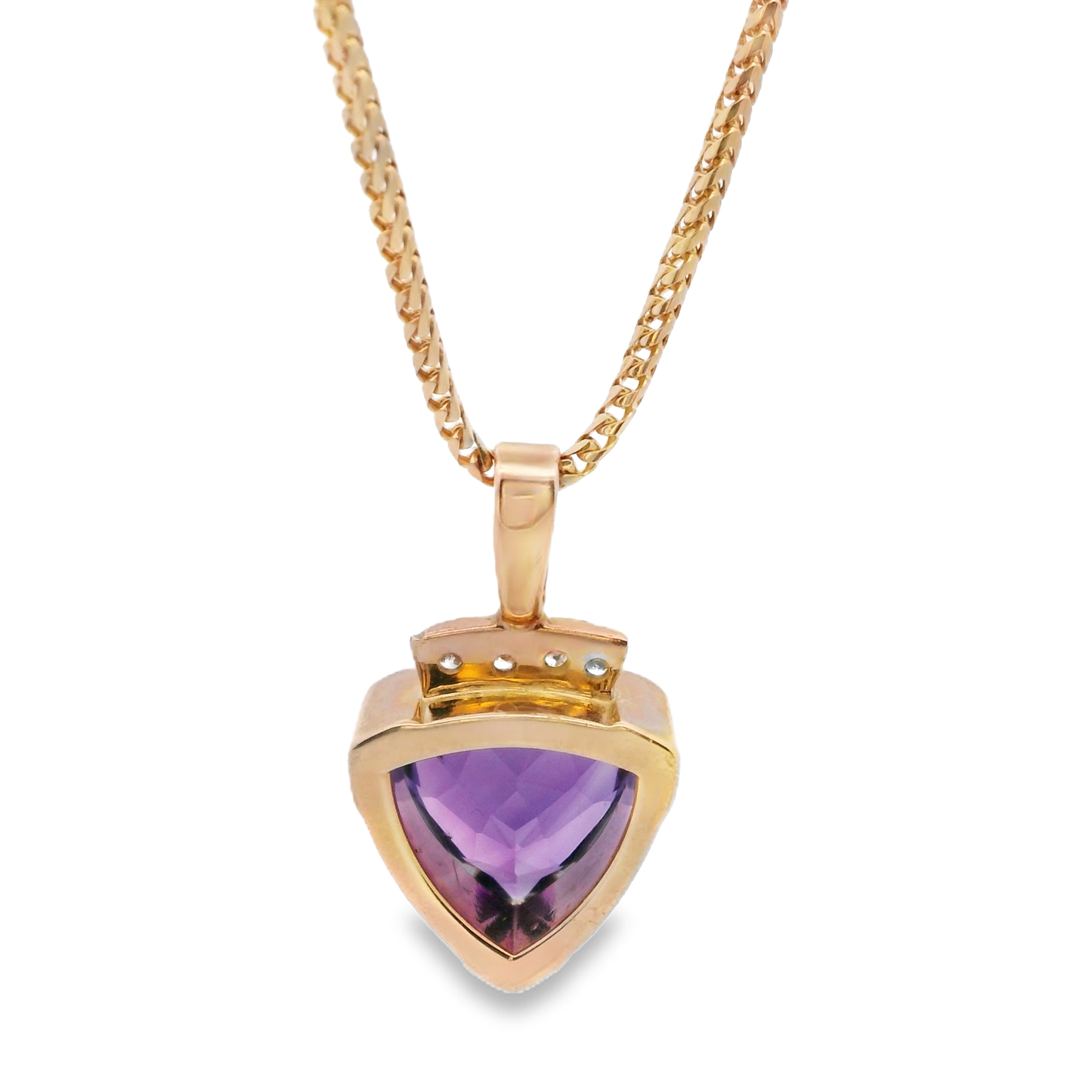 Amethyst and diamond Pendant