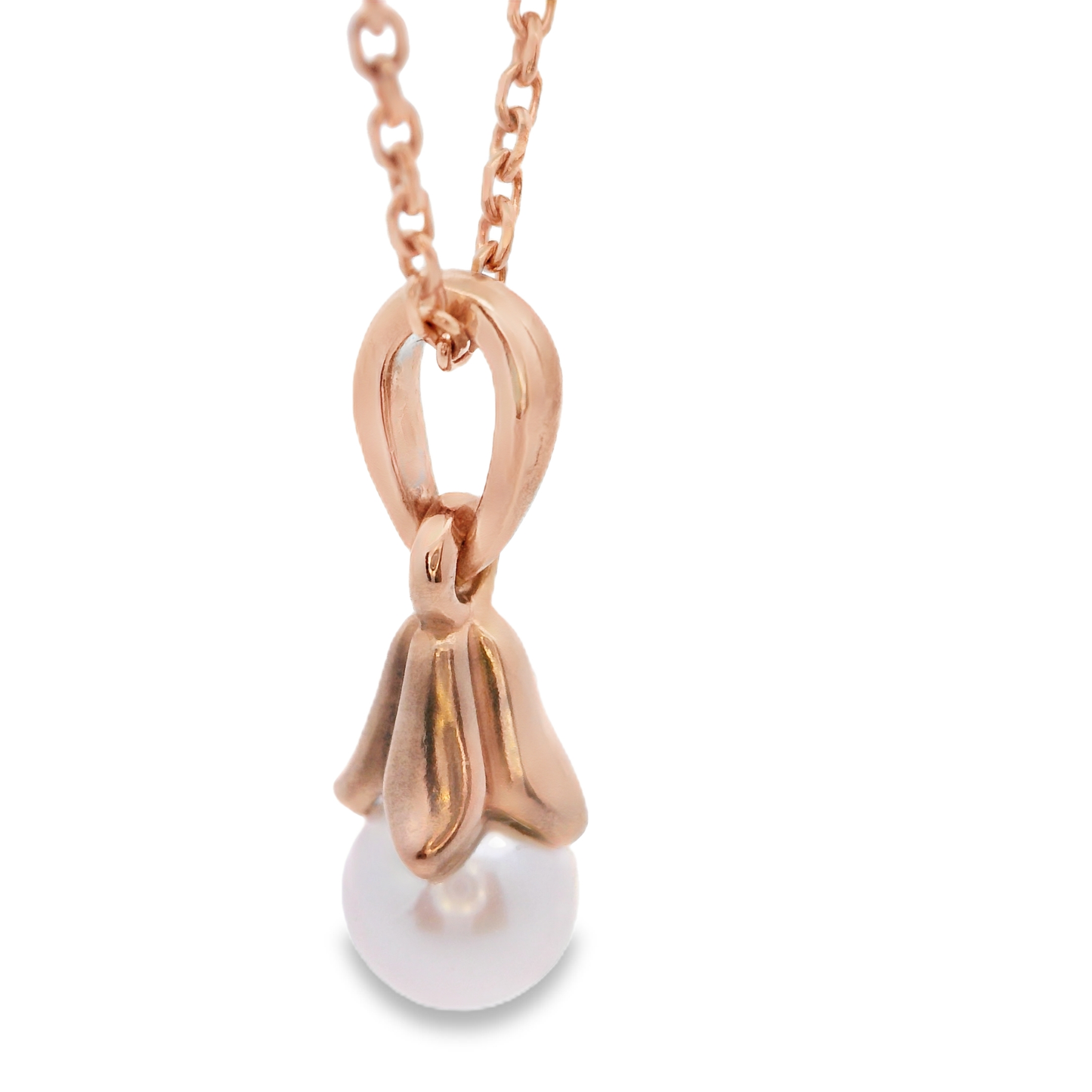 Rose Gold 4.5mm Akoya Pearl Pendant
