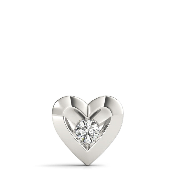 White Gold Diamond Heart