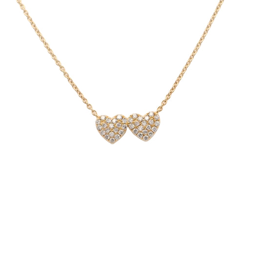 Diamond Double Heart Necklace