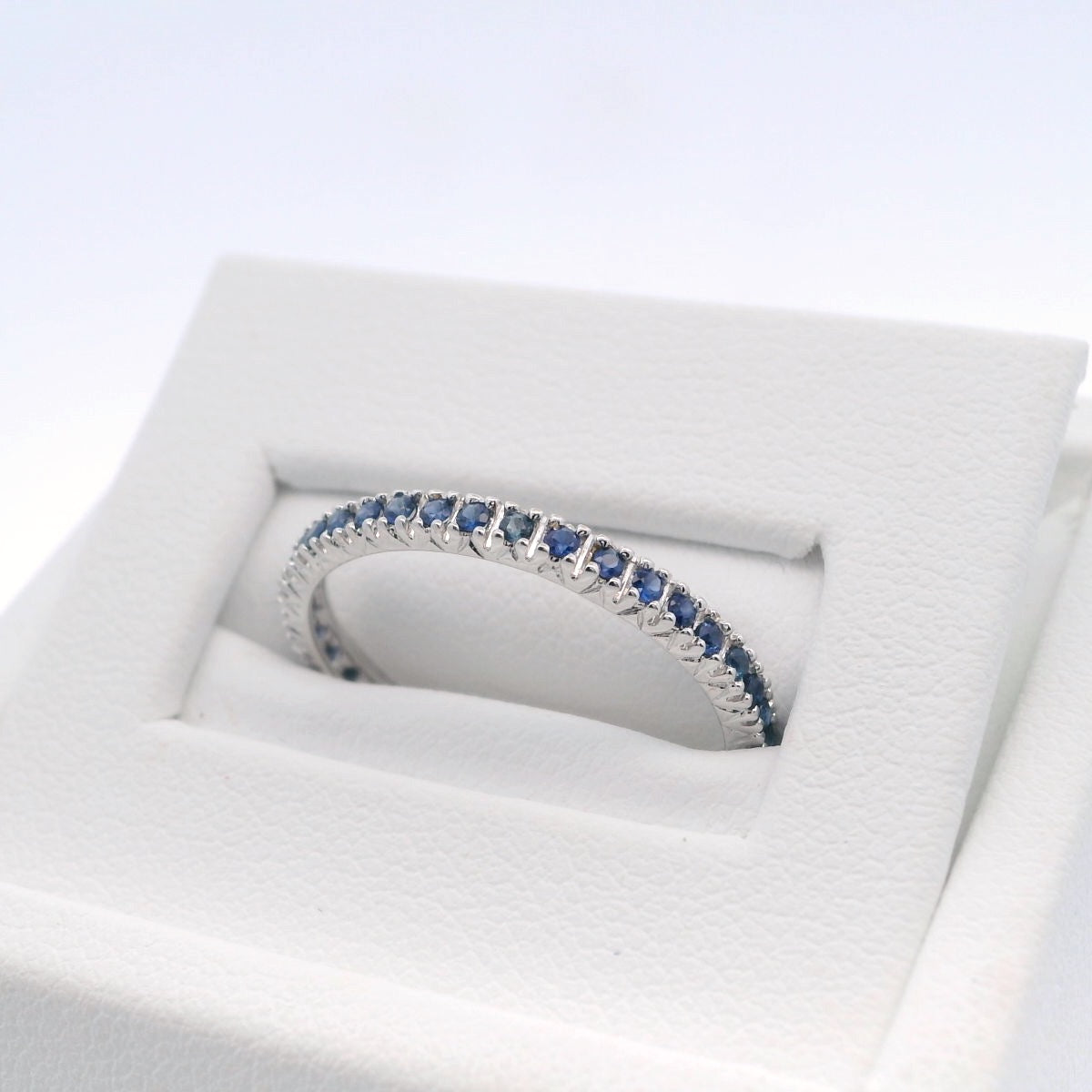 14kt White Gold Sapphire Eternity Band