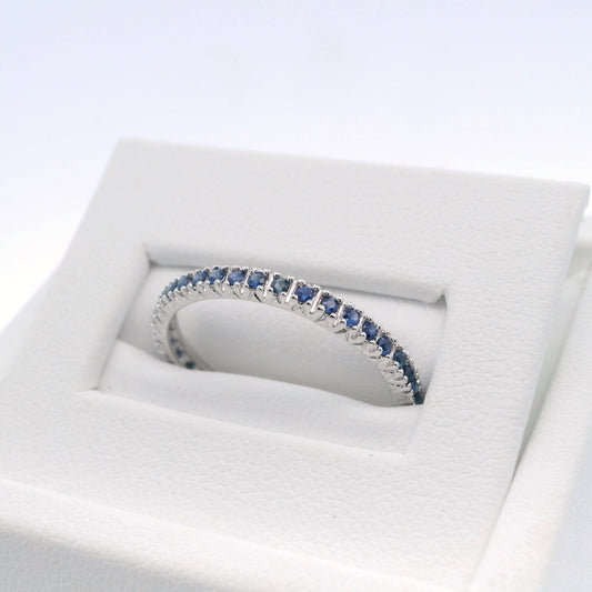 14kt White Gold Sapphire Eternity Band