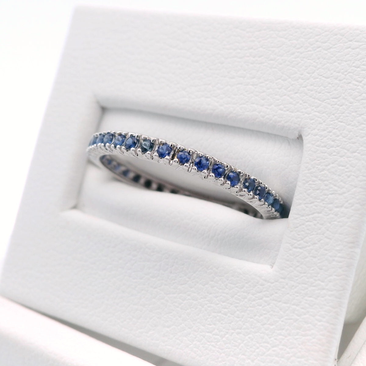 14kt White Gold Sapphire Eternity Band