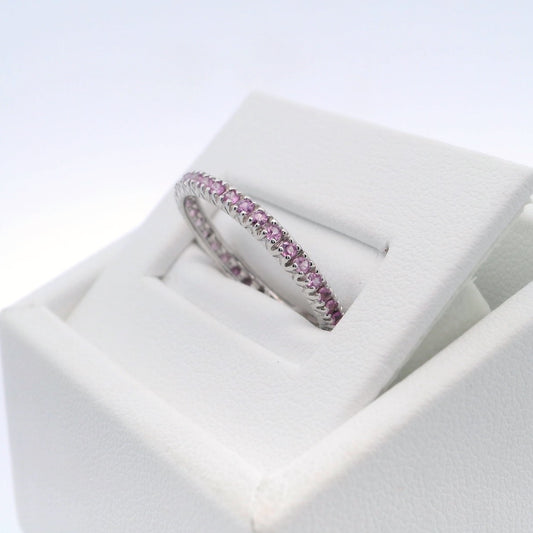 14kt White Gold Pink Sapphire Ring