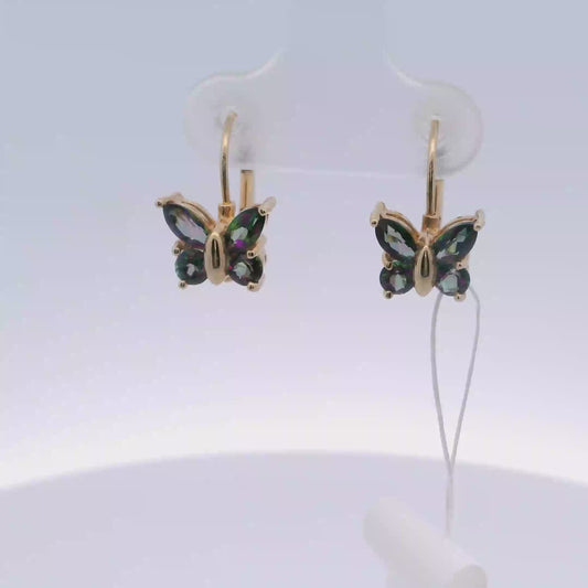 Mystic Topaz Butterfly Lever Earrings