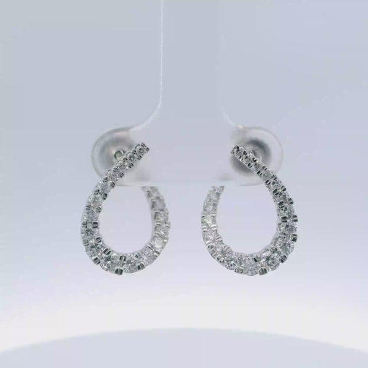 Elegant White gold Natural diamond  Earrings