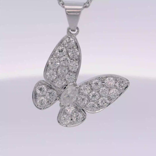 Butterfly Natural Diamond Necklace