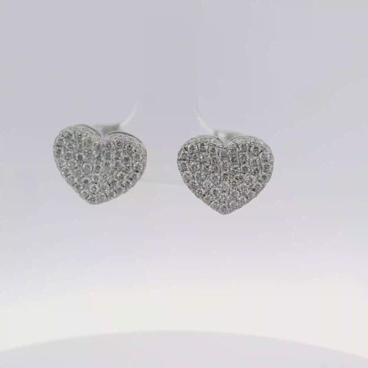 Natural Diamond Heart shape earrings