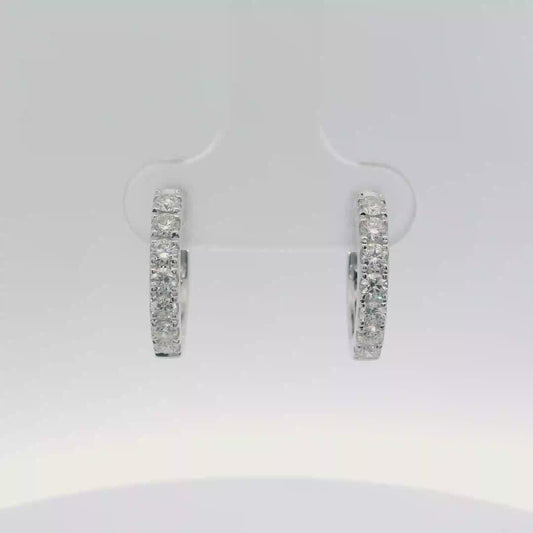 Elegant Diamond Hoop Earrings